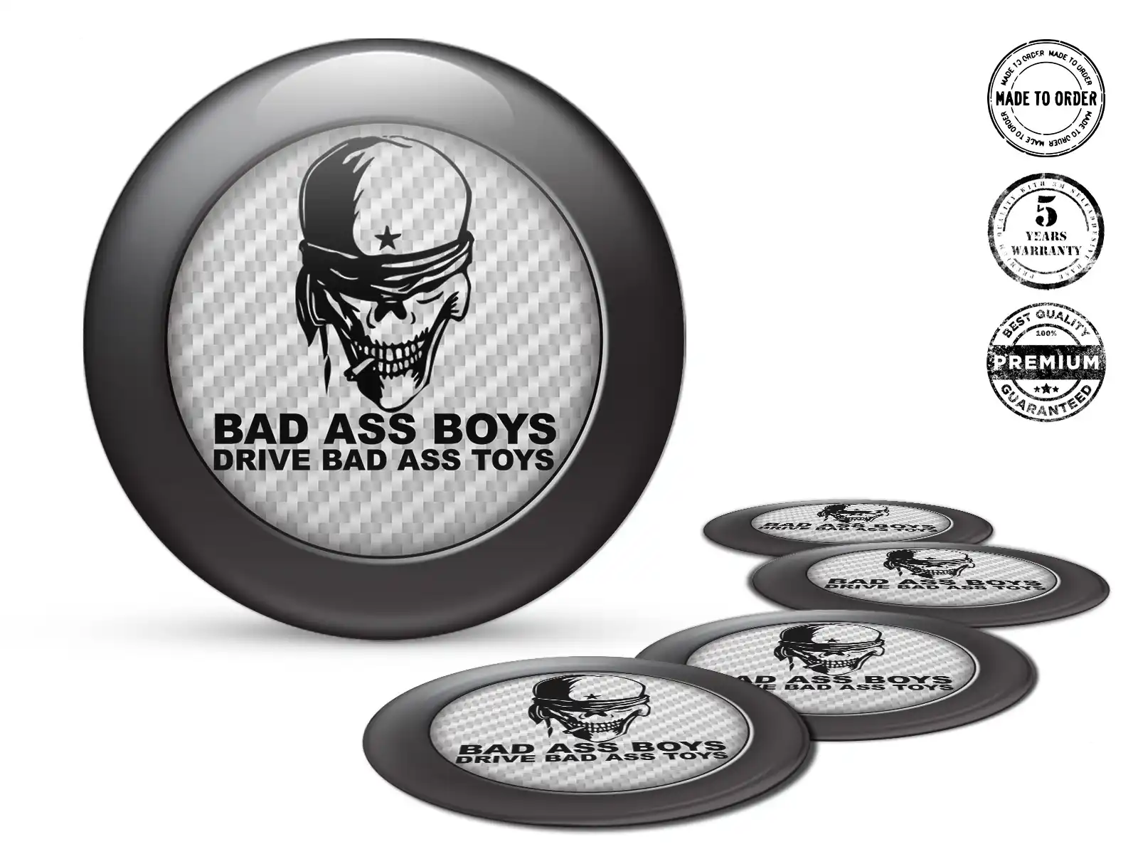 Custom Domed Stickers Style Exclusive Race Thrust Grid